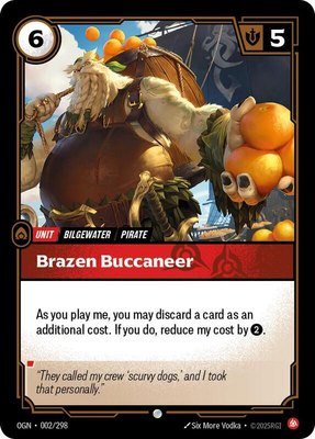 Brazen Buccaneer, Origins