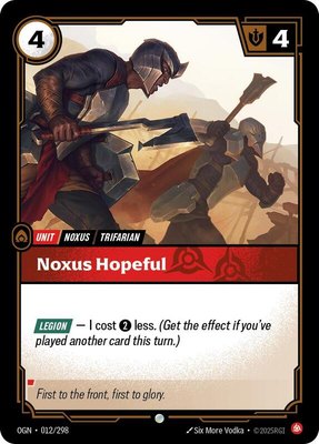 Noxus Hopeful, Origins