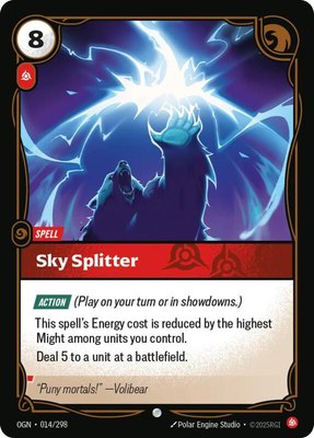 Sky Splitter, Origins