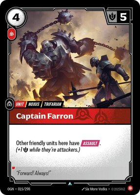 Captain Farron, Origins