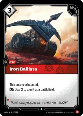 Iron Ballista, Origins