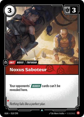 Noxus Saboteur, Origins