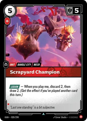Scrapyard Champion, Origins