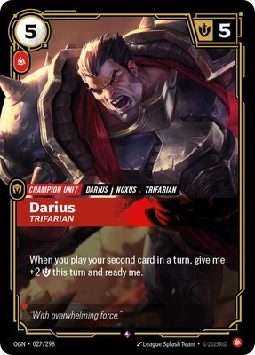 Darius, Trifarian, Origins