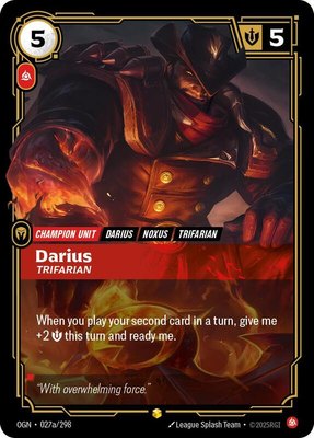 Darius, Trifarian (Alternate Art), Origins