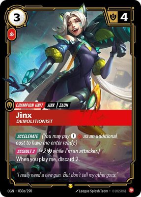 Jinx, Demolitionist (Alternate Art), Origins