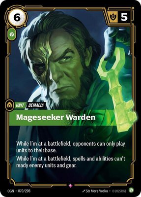 Mageseeker Warden, Origins