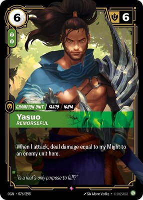 Yasuo, Remorseful, Origins