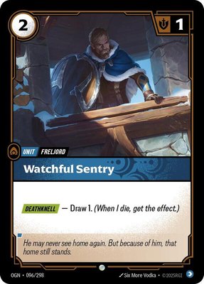 Watchful Sentry, Origins