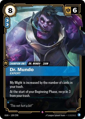 Dr. Mundo, Expert, Origins
