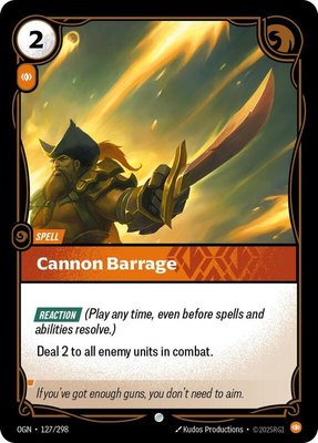 Cannon Barrage, Origins