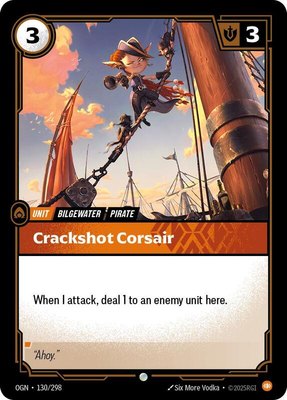 Crackshot Corsair, Origins