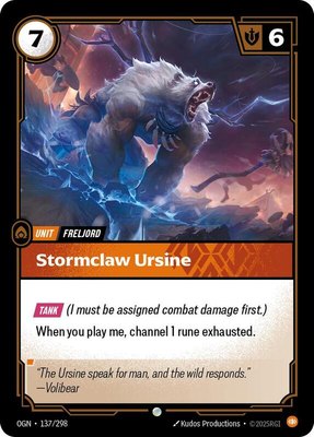Stormclaw Ursine, Origins