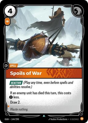 Spoils of War, Origins