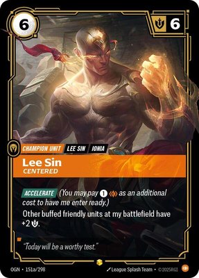 Lee Sin, Centered (Alternate Art), Origins