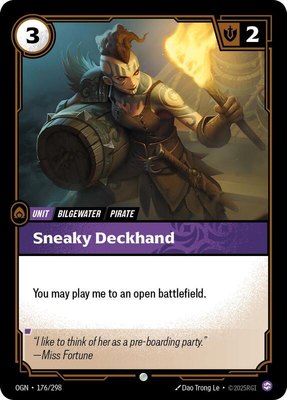 Sneaky Deckhand, Origins