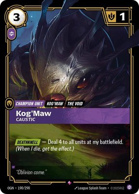 Kog'Maw, Caustic, Origins