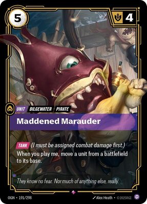 Maddened Marauder, Origins