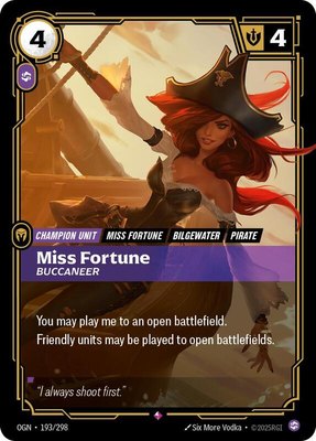 Miss Fortune, Buccaneer, Origins