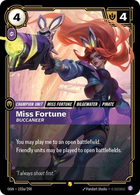 Miss Fortune, Buccaneer (Alternate Art), Origins