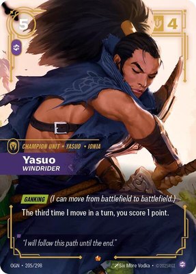 Yasuo, Windrider, Origins