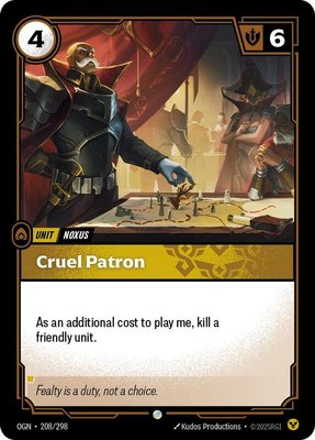 Cruel Patron, Origins