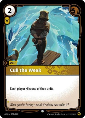 Cull the Weak, Origins