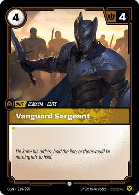 Vanguard Sergeant, Origins