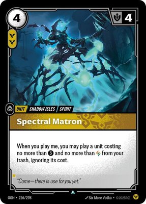Spectral Matron, Origins