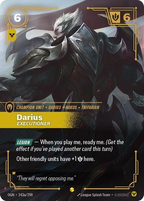 Darius, Executioner (Alternate Art), Origins