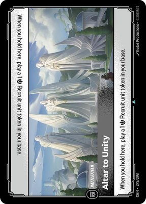 Altar to Unity, Origins