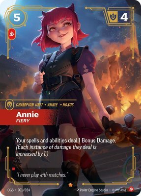 Annie, Fiery, Proving Grounds