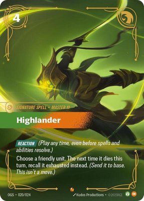 Highlander, Proving Grounds