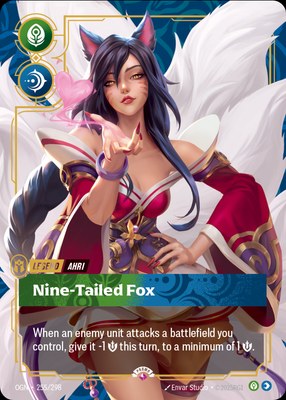 Ahri, Nine-Tailed Fox, Riftbound Organized Play Promotional Cards
