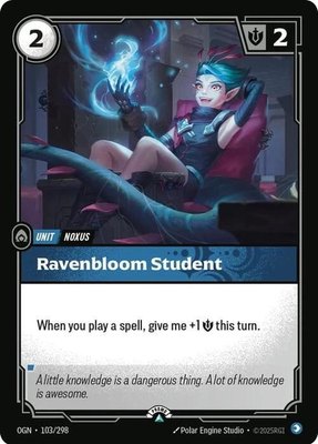 Ravenbloom Student, Riftbound Organized Play Promotional Cards