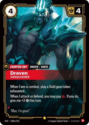 Draven, Vanquisher (Alternate Art), Spiritforged