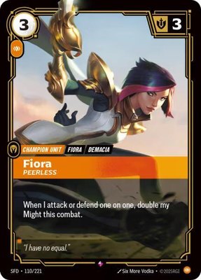 Fiora, Peerless, Spiritforged