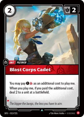 Blast Corps Cadet, Spiritforged