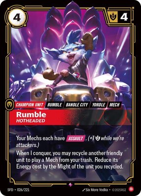 Rumble, Hotheaded, Spiritforged