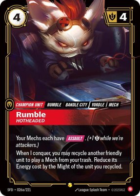 Rumble, Hotheaded (Alternate Art), Spiritforged
