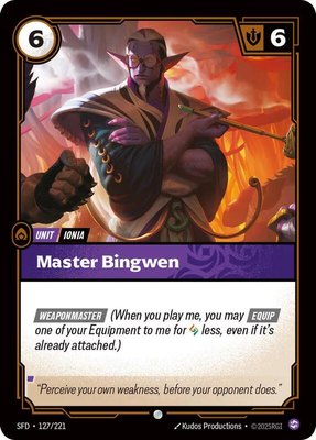 Master Bingwen, Spiritforged