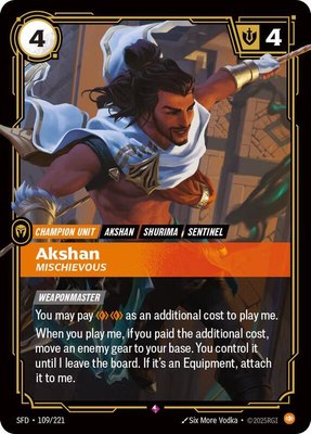Akshan, Mischievous, Spiritforged
