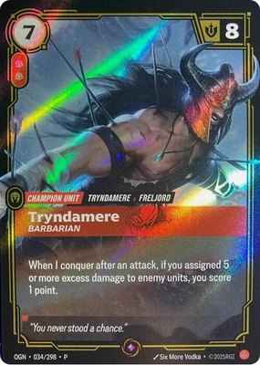 Tryndamere, Barbarian, Riftbound Organized Play Promotional Cards