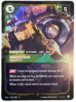 Blitzcrank, Impassive, Riftbound Organized Play Promotional Cards