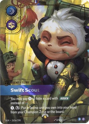 Teemo, Swift Scout (Alternate Art), Riftbound Promotional Cards