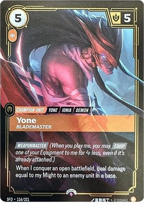 Yone, Blademaster, Riftbound Organized Play Promotional Cards