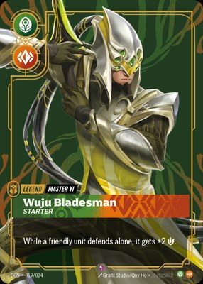 Master Yi, Wuju Bladesman, Riftbound Organized Play Promotional Cards