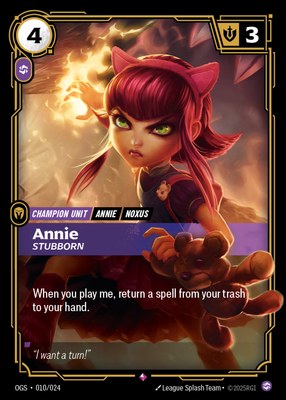 Annie, Stubborn, Riftbound Organized Play Promotional Cards