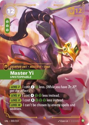Master Yi, Unstoppable, Unleashed