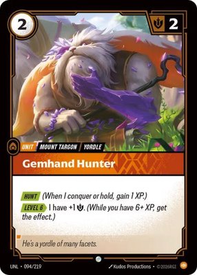 Gemhand Hunter, Unleashed
